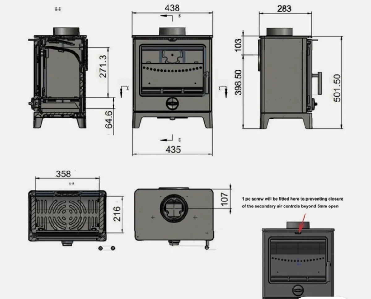 Dervent 5kw Cast Iron stove - Image 3