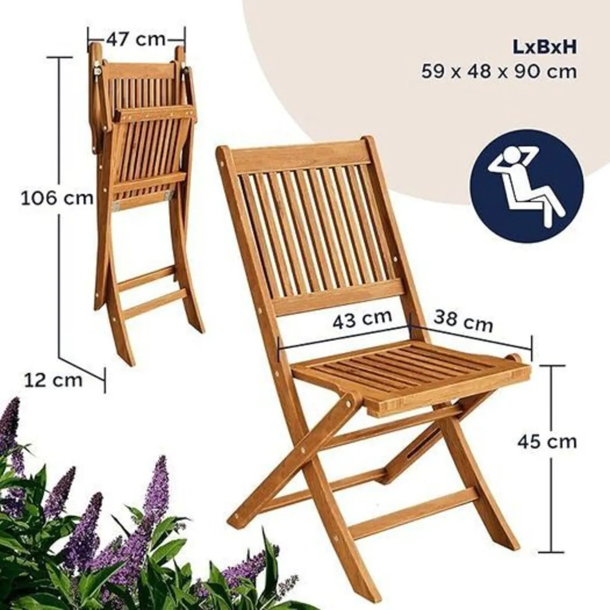 Garden Furniture Set Weatherproof Table and Chairs - Image 3