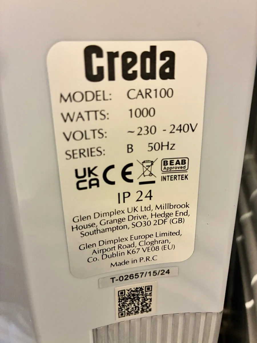 Creda CAR100 radiator - Image 3
