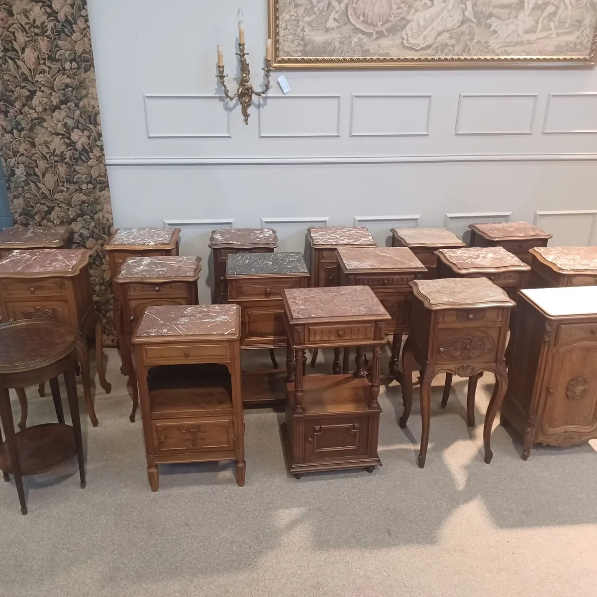 French antique bedside tables - Image 2