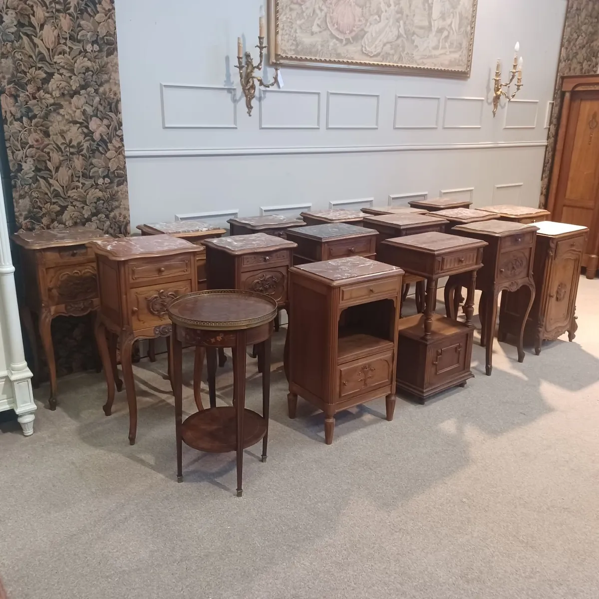 French antique bedside tables - Image 3