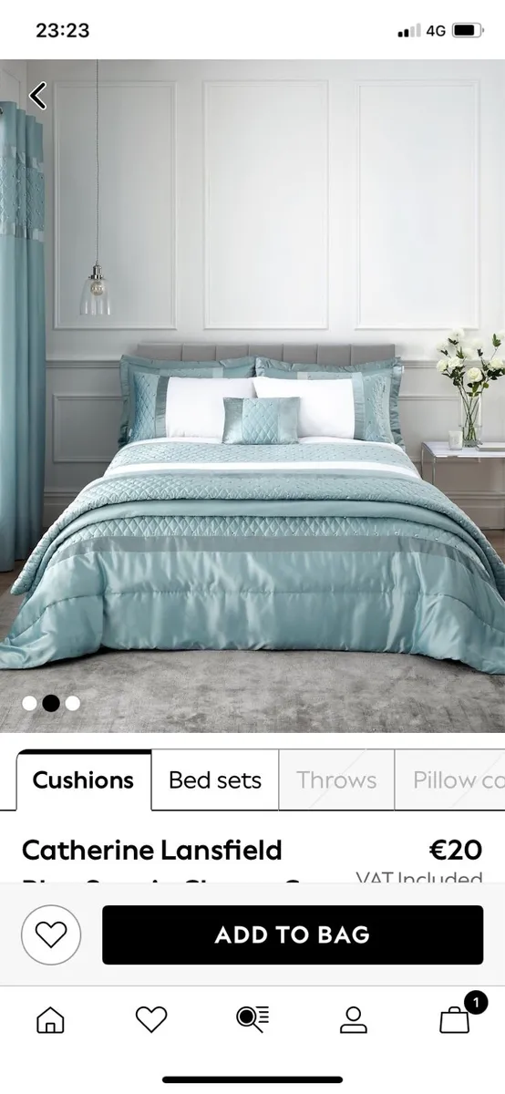 Bed throw and cushions - Image 1