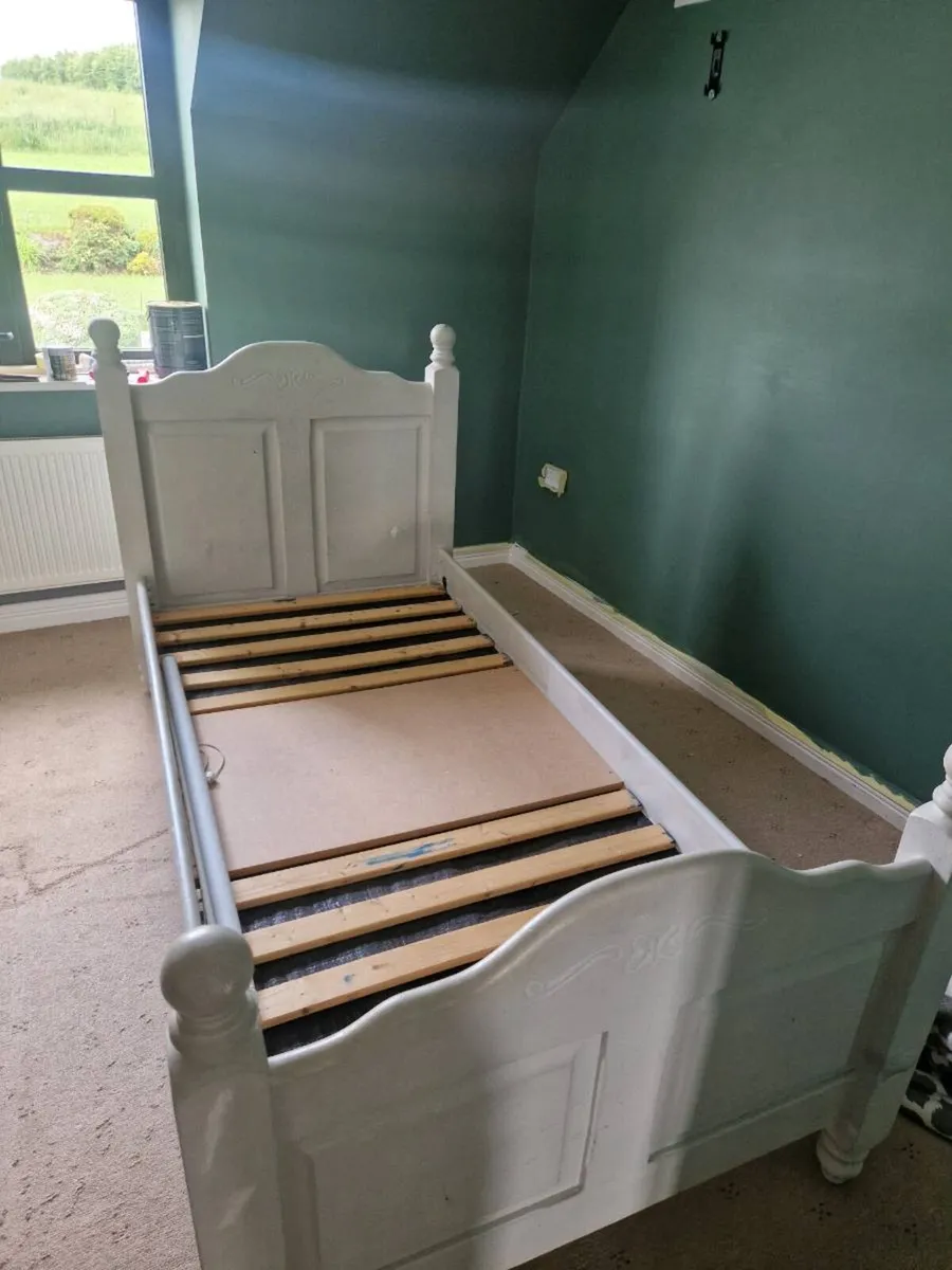 Bed frame, solid wood with or without mattress €20
