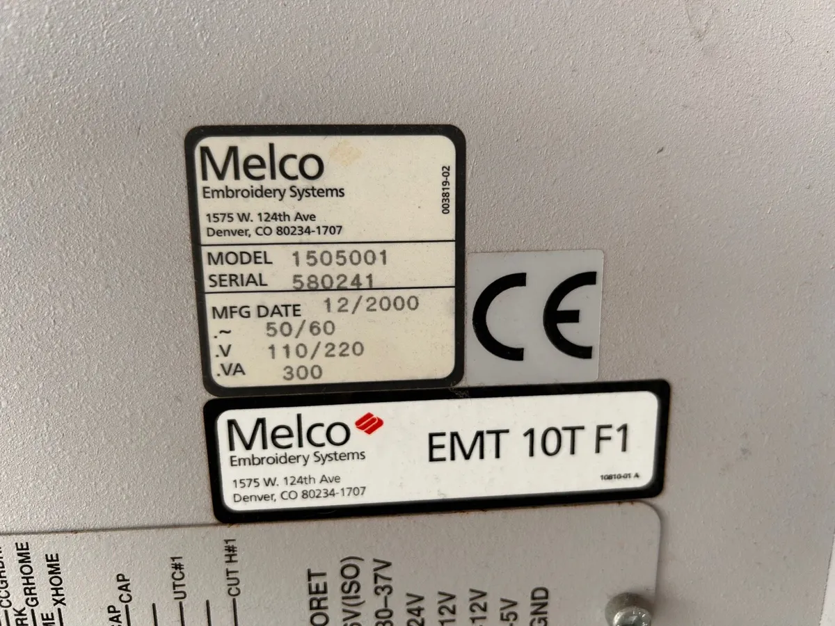 Melco single head embroidery machine - Image 2