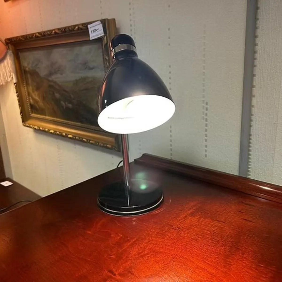 Vintage mid-century modern Tensor black desk lamp.
