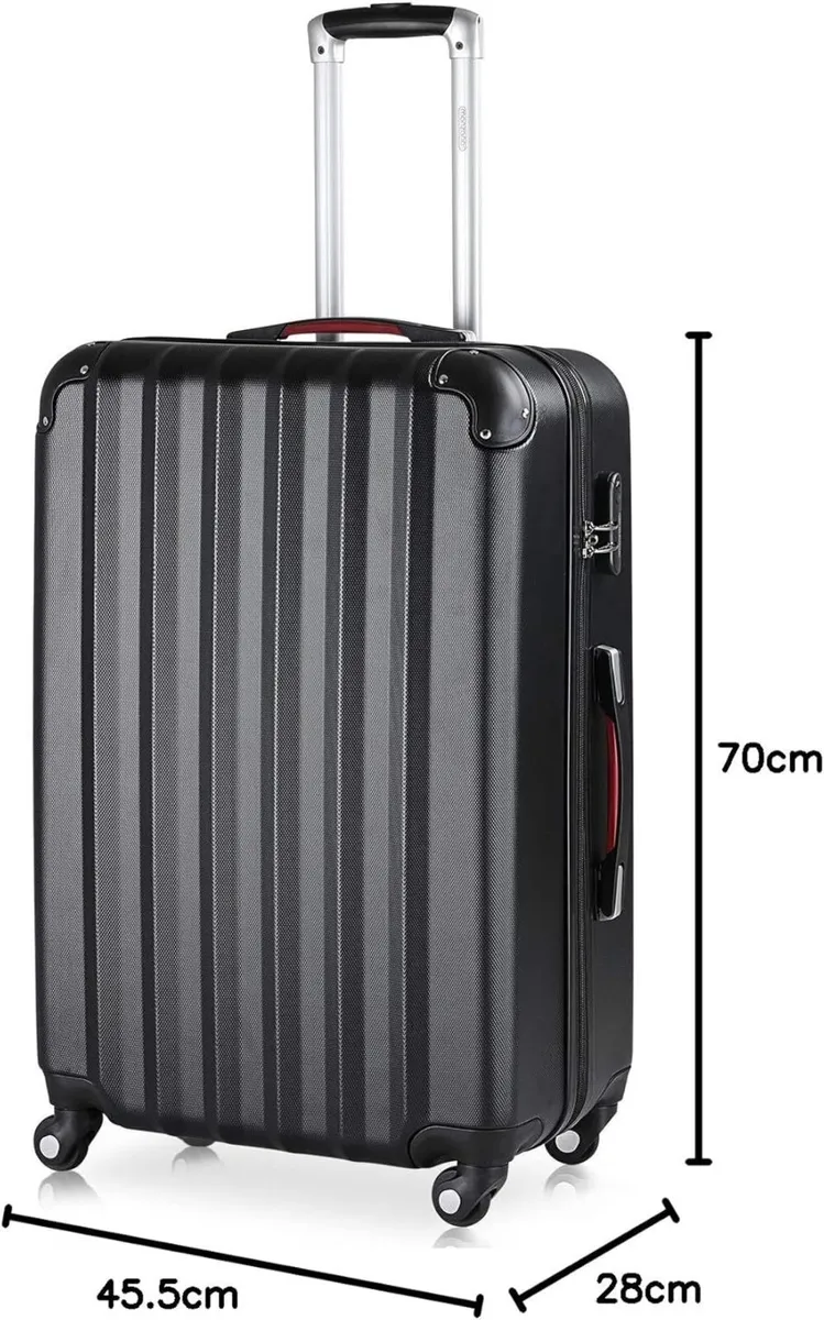 XL 90L Hard Shell Suitcase with 360deg Spinner Whe - Image 3