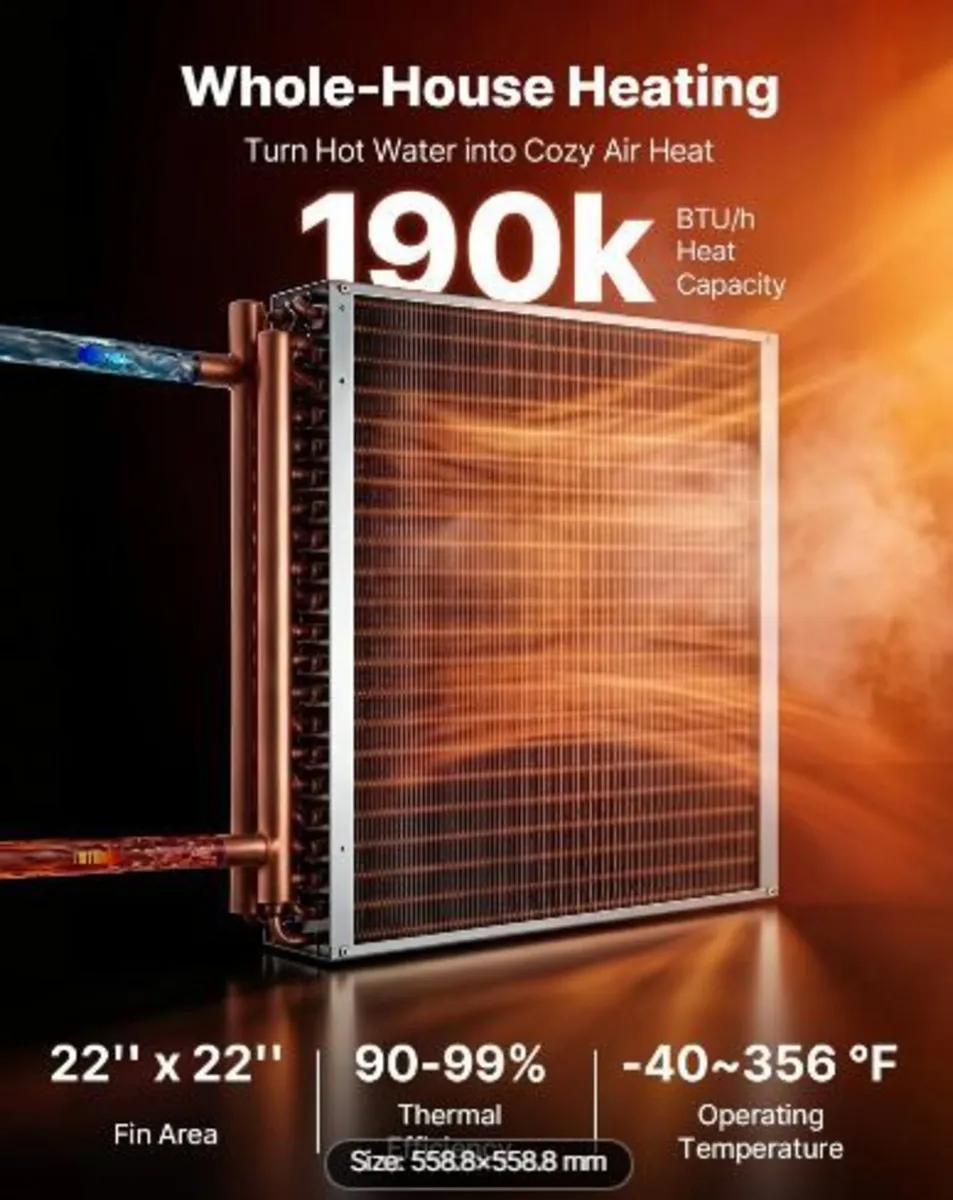 Water to Air Heat Exchanger, 559 x 559 mm - Image 2