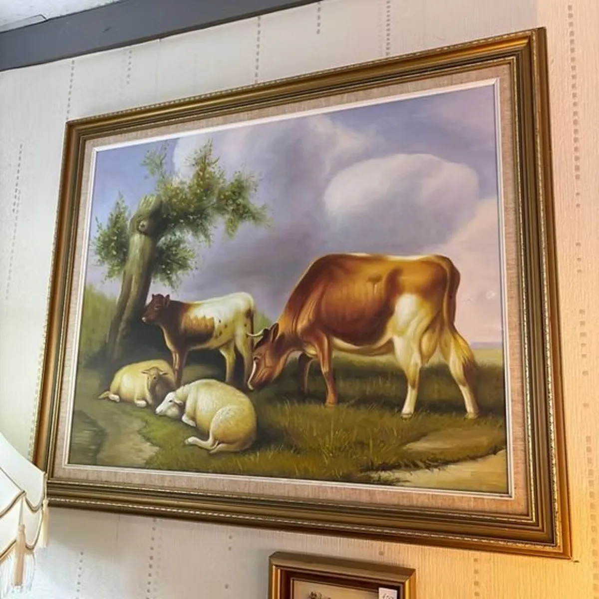 "Relax by the tree sunset, farm scene"