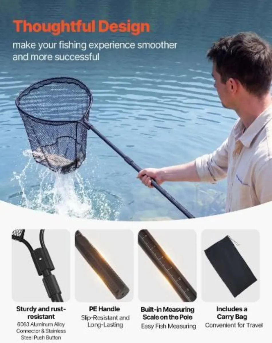 Fishing Net, Landing Nets with Telescopic Handle - Image 1
