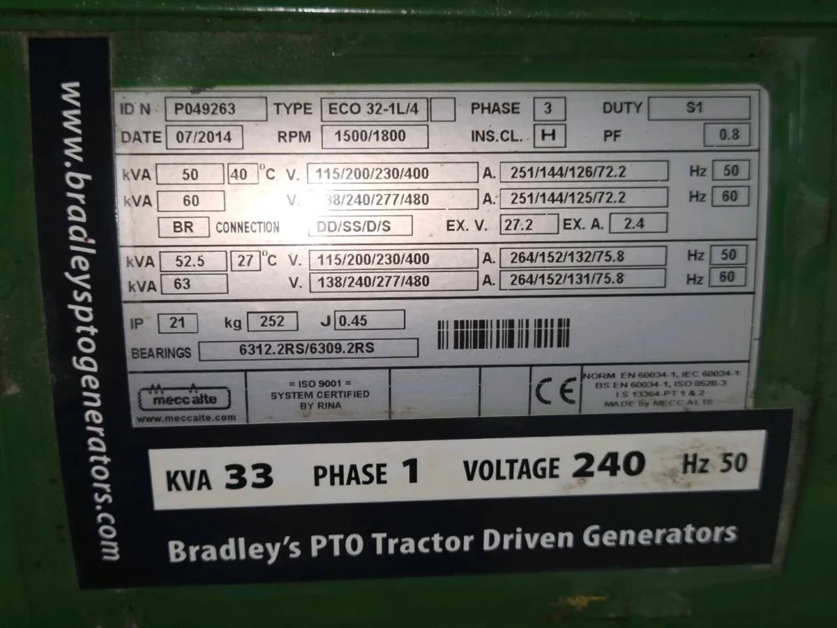 Bradley 33KVA Generator - Image 4