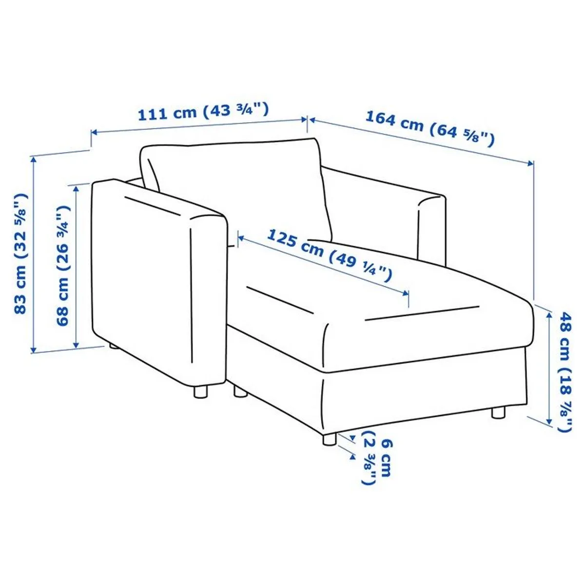 Chaise lounge sofa - Image 4