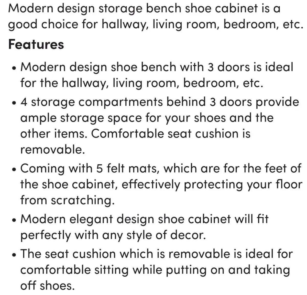 Shoe bench/rack for 6 pairs - Image 2
