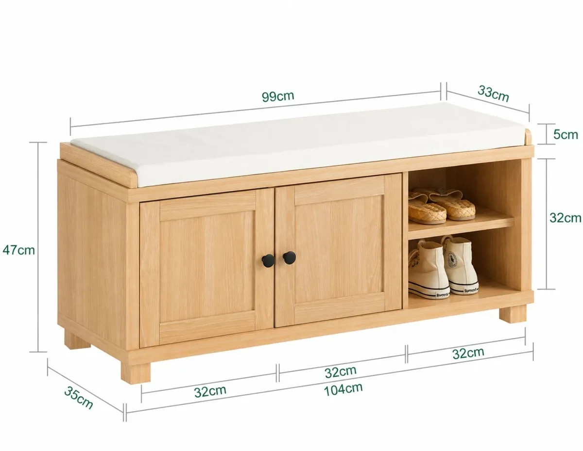 Shoe bench/rack for 6 pairs - Image 4