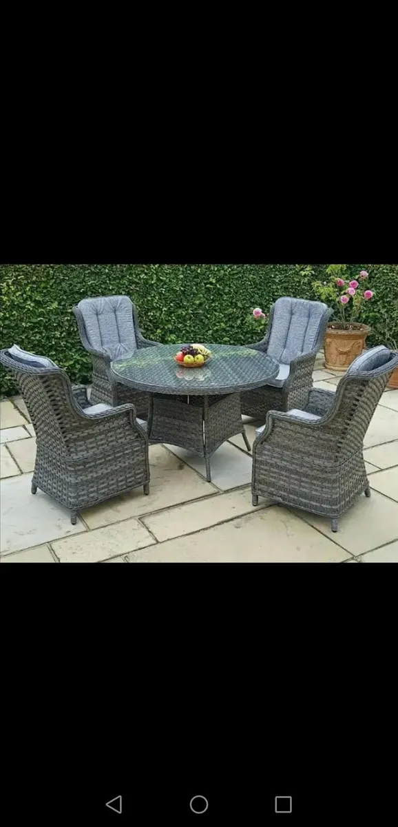 Brand New High  Back 4 Seater Rattan Garden Set