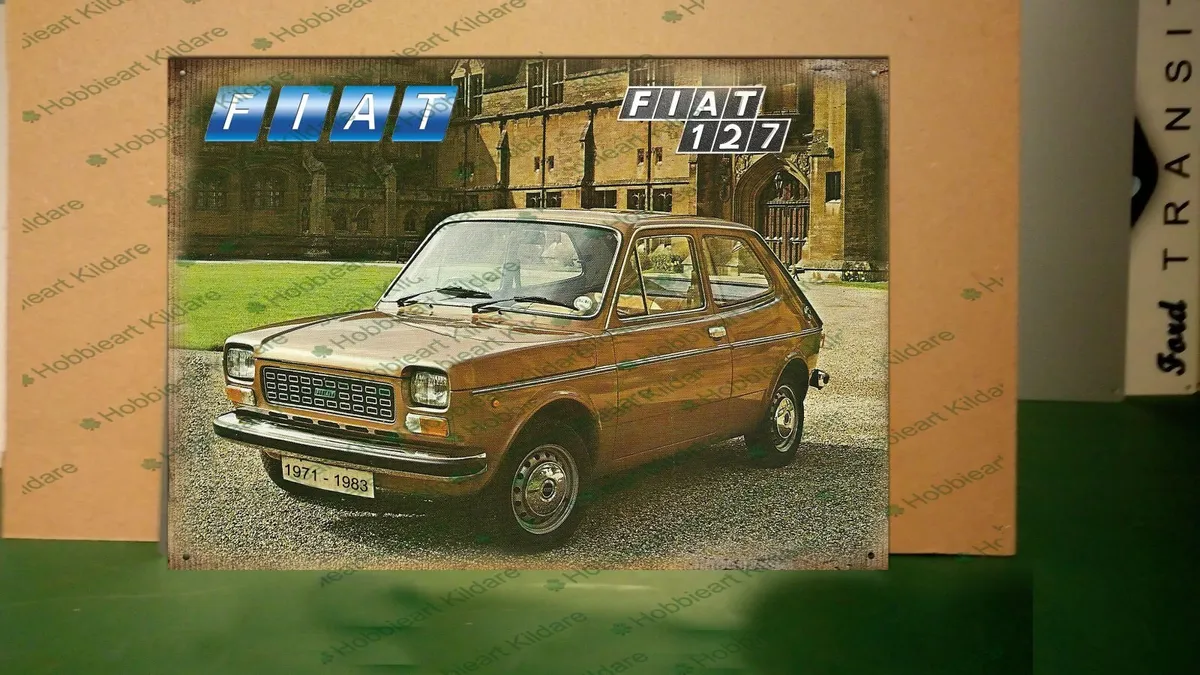 Fiat 127 sign classic car sign - Image 1