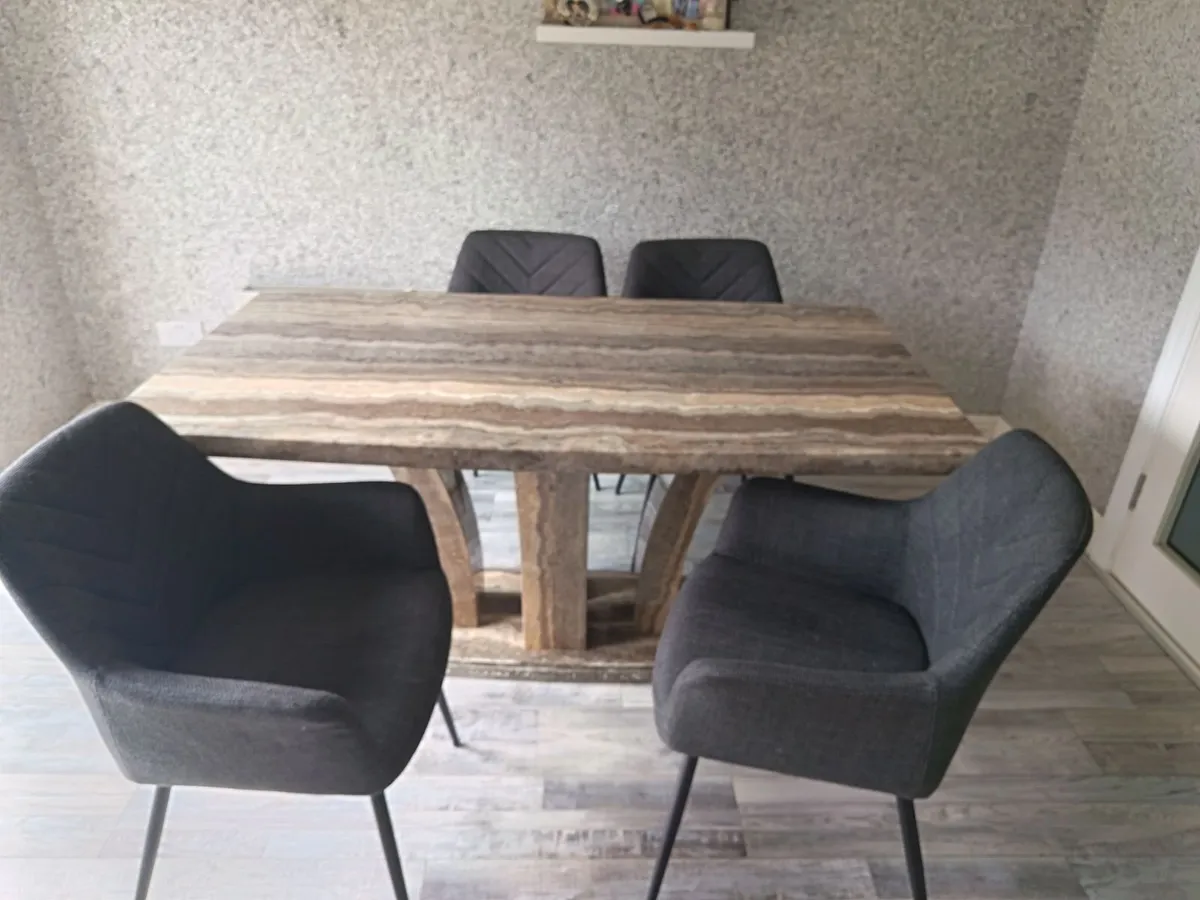 Kitchen table and four chairs - Image 4