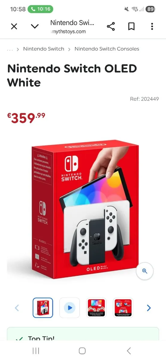 Nintendo Switch OLED White + 6 games - Image 3