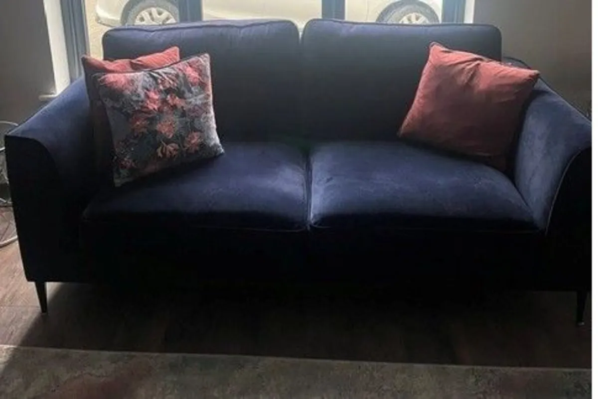 FOR SALE: Navy 3‑Seater Couch + Matching Armchair - Image 4