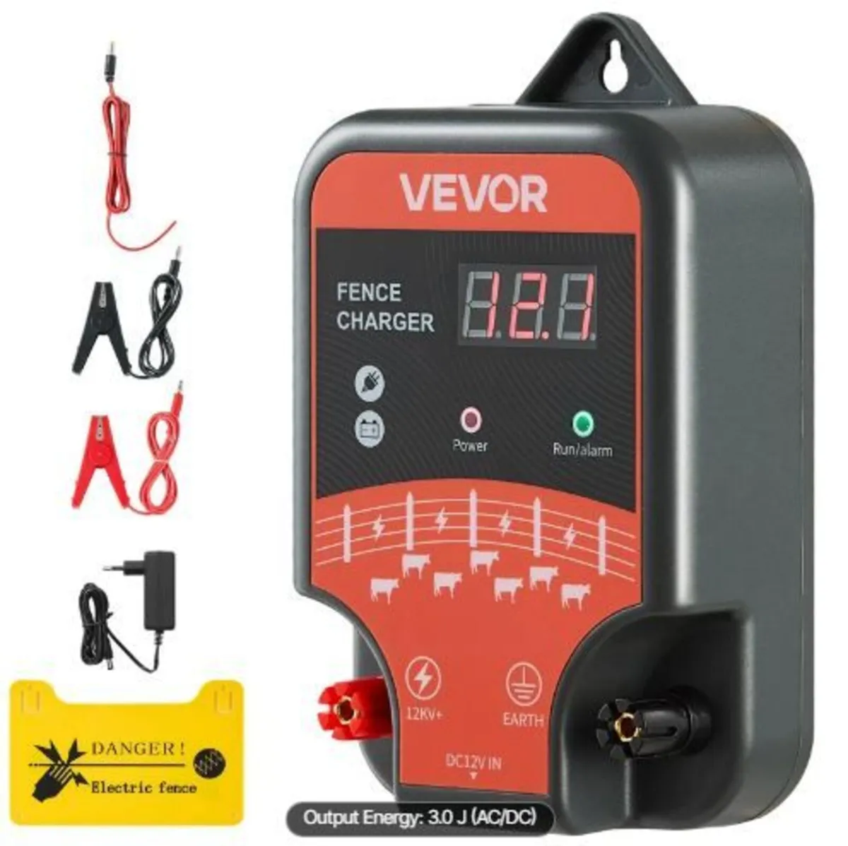 Electric Fence Charger, 10kV 3J, AC DC - Image 1