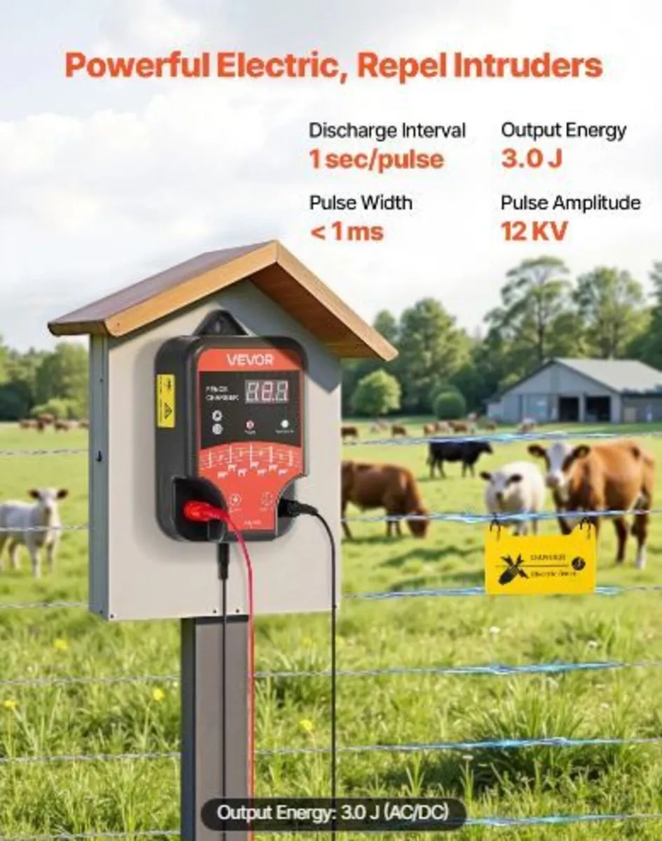 Electric Fence Charger, 10kV 3J, AC DC - Image 2