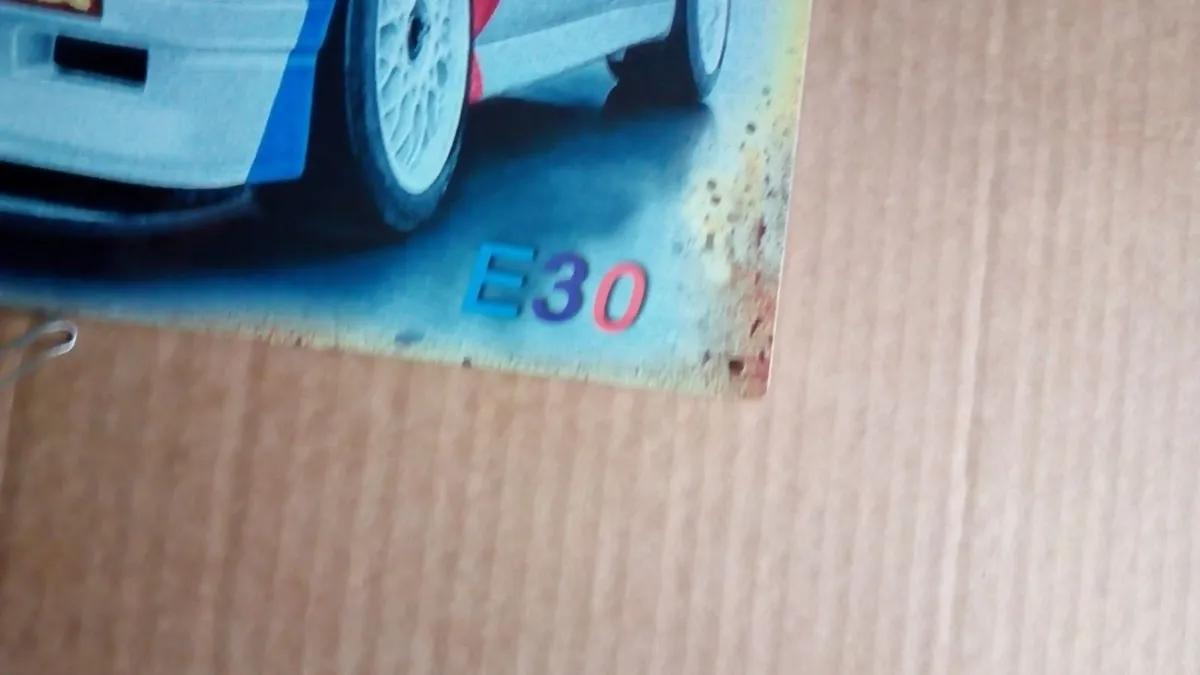 BMW E30 M power tin sign - Image 3