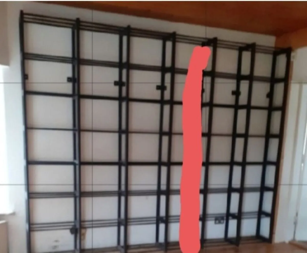 Metal vinyl shelving unit. - Image 2