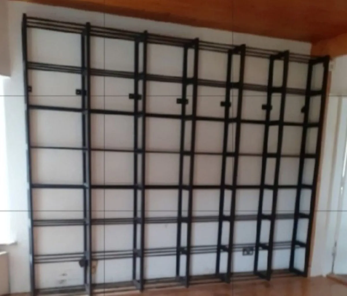 Metal vinyl shelving unit. - Image 1