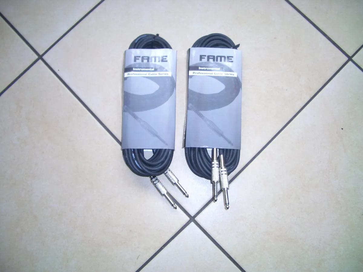 2 New 1/4 Jack  Instrument Cable Leads