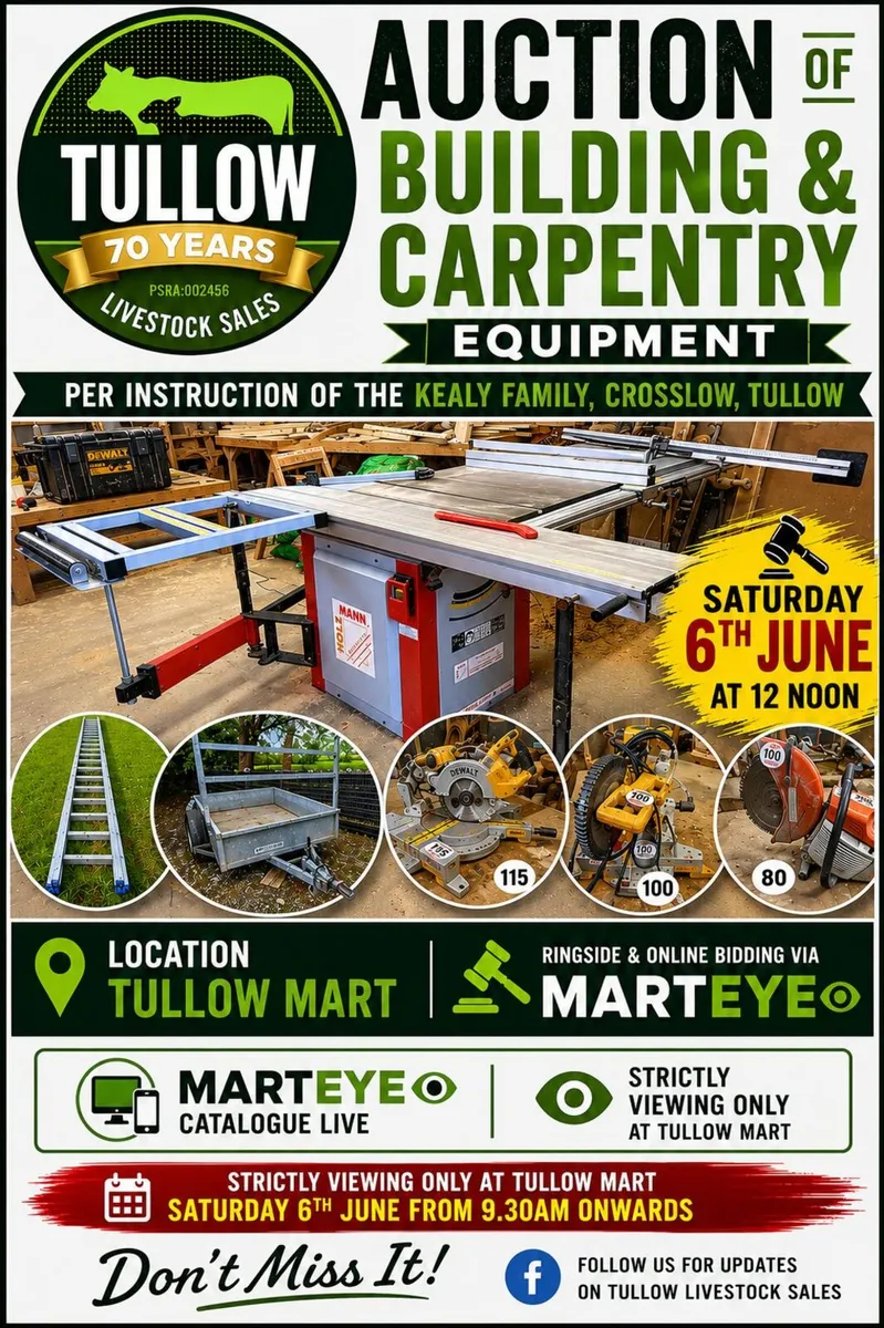 Auction Of Building & Carpentry Equipment - T. L.S