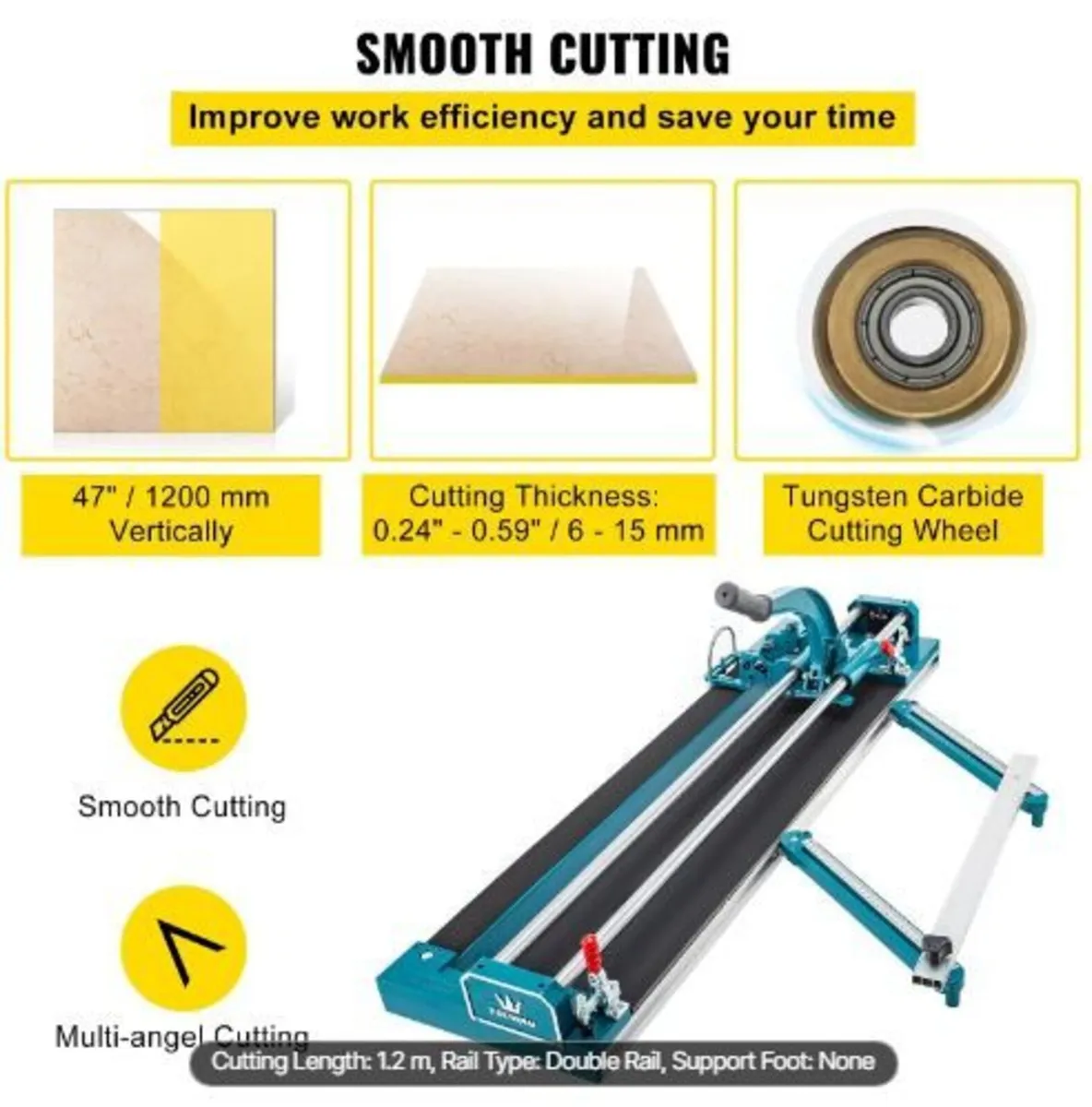 47Inch/1200mm Tile Cutter Double Rail - Image 2