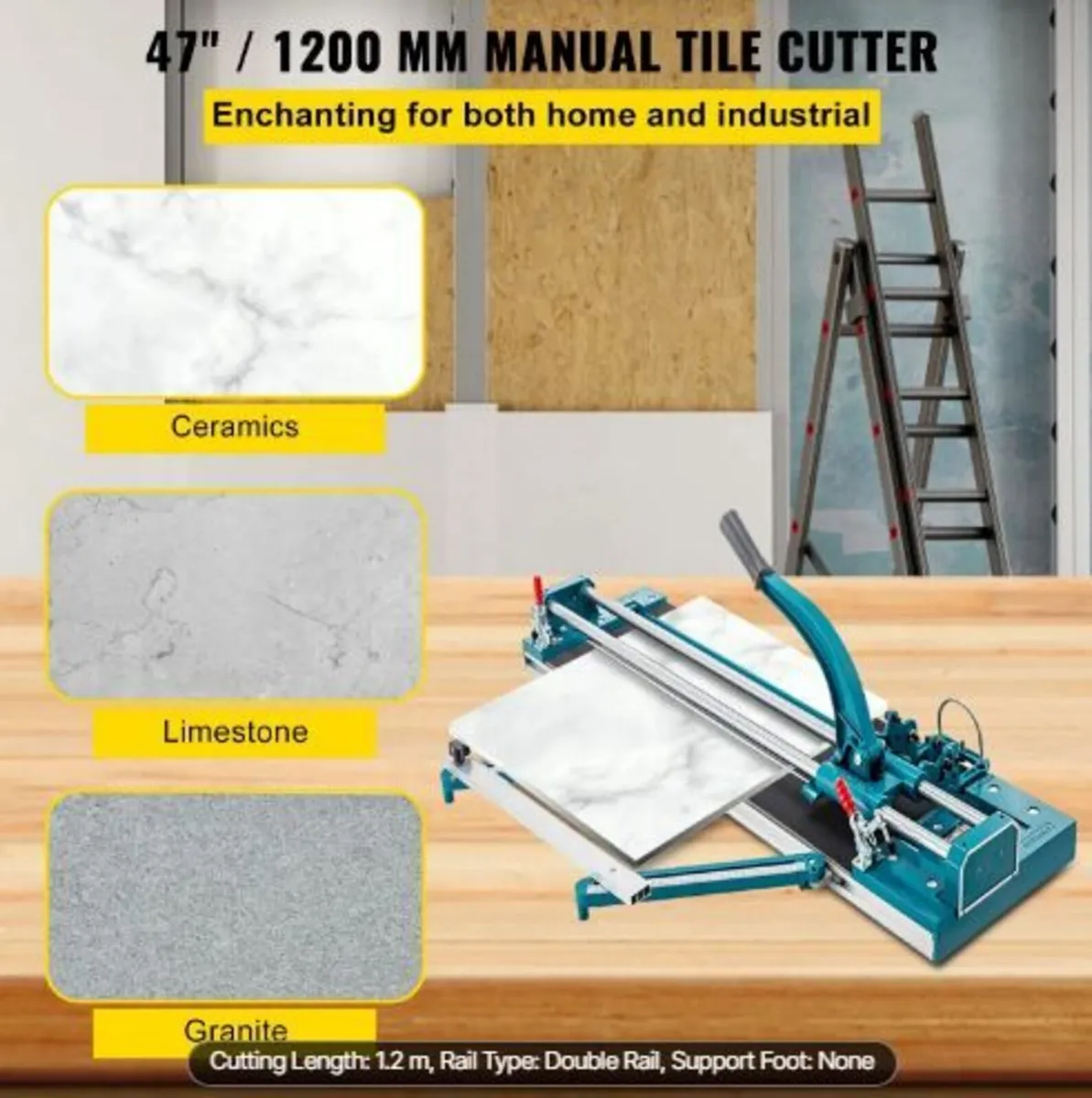 47Inch/1200mm Tile Cutter Double Rail - Image 3