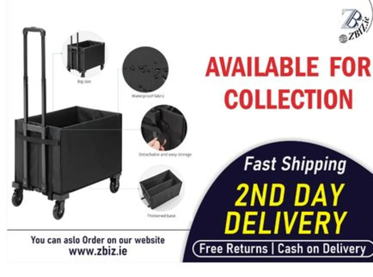 Hand Truck Bag 2-in-1 Portable Folding Trolley - Image 1