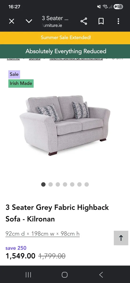 Ez Living 3 Seater Sofa - Image 2