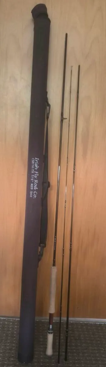 Irish fly rod co. 11'6" 8/9 3 piece rod and tube - Image 1