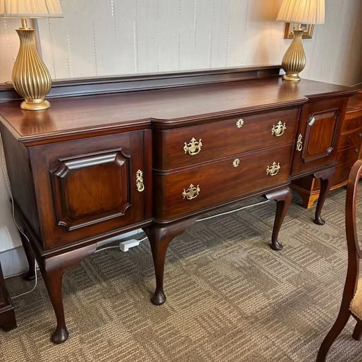 19th century mahogany arch backing sideboard