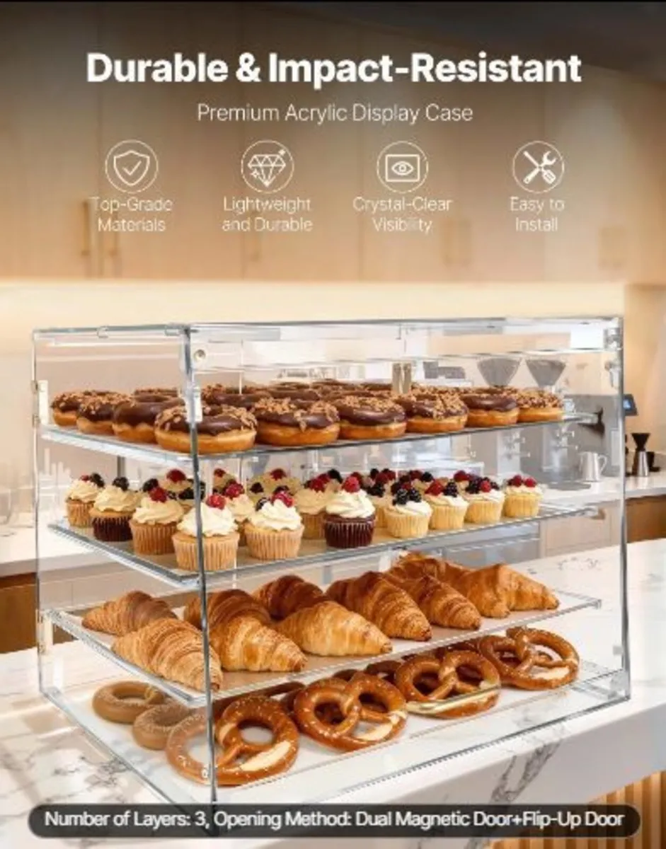 Bakery Display Case, 4-Tier Commercial - Image 3