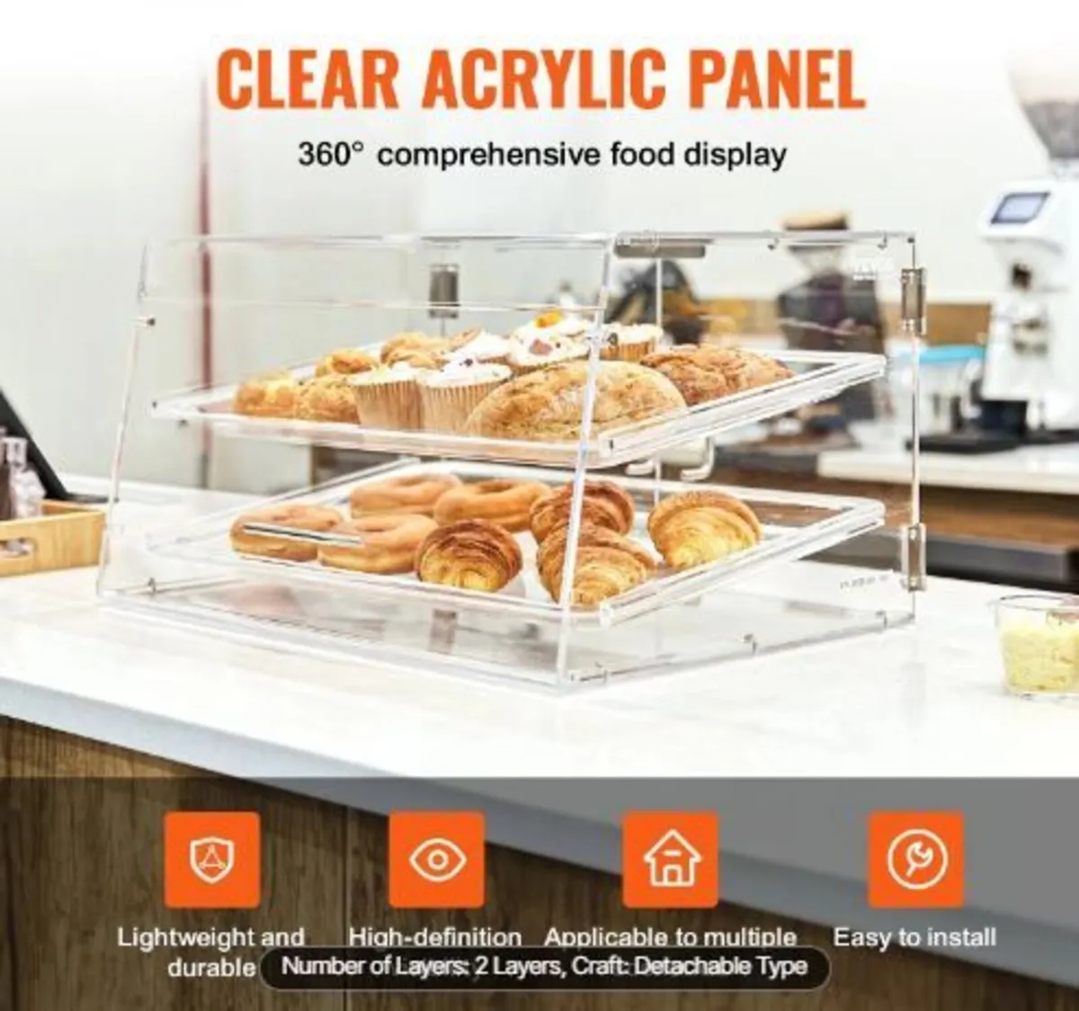 Pastry Display Case, 2-Tier Commercial - Image 2