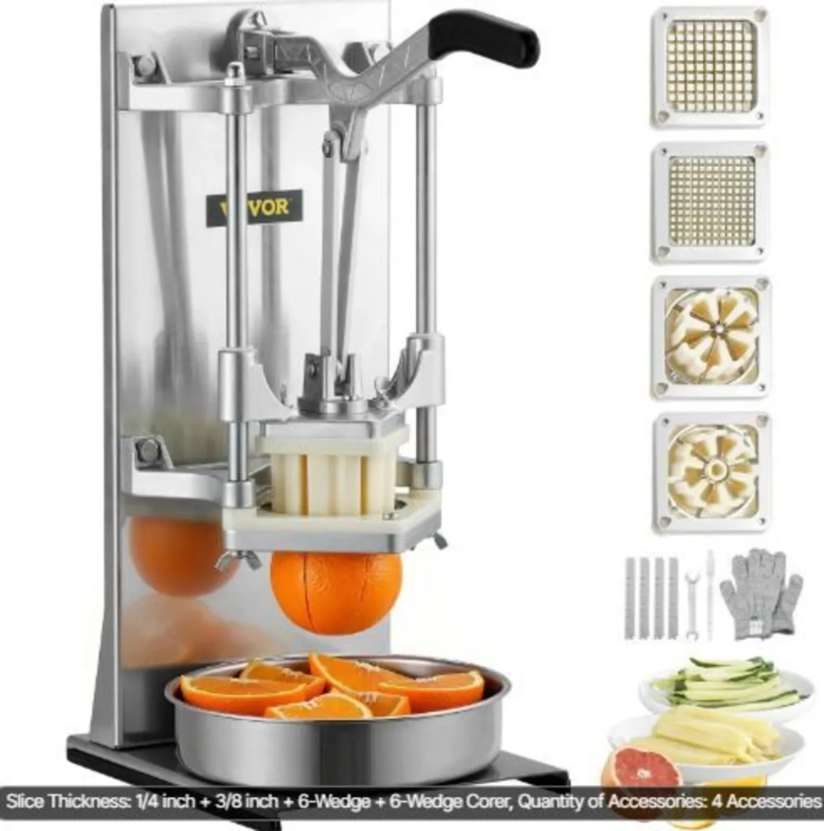 Commercial French Fry Cutter with 4 Replacement Bl - Image 1