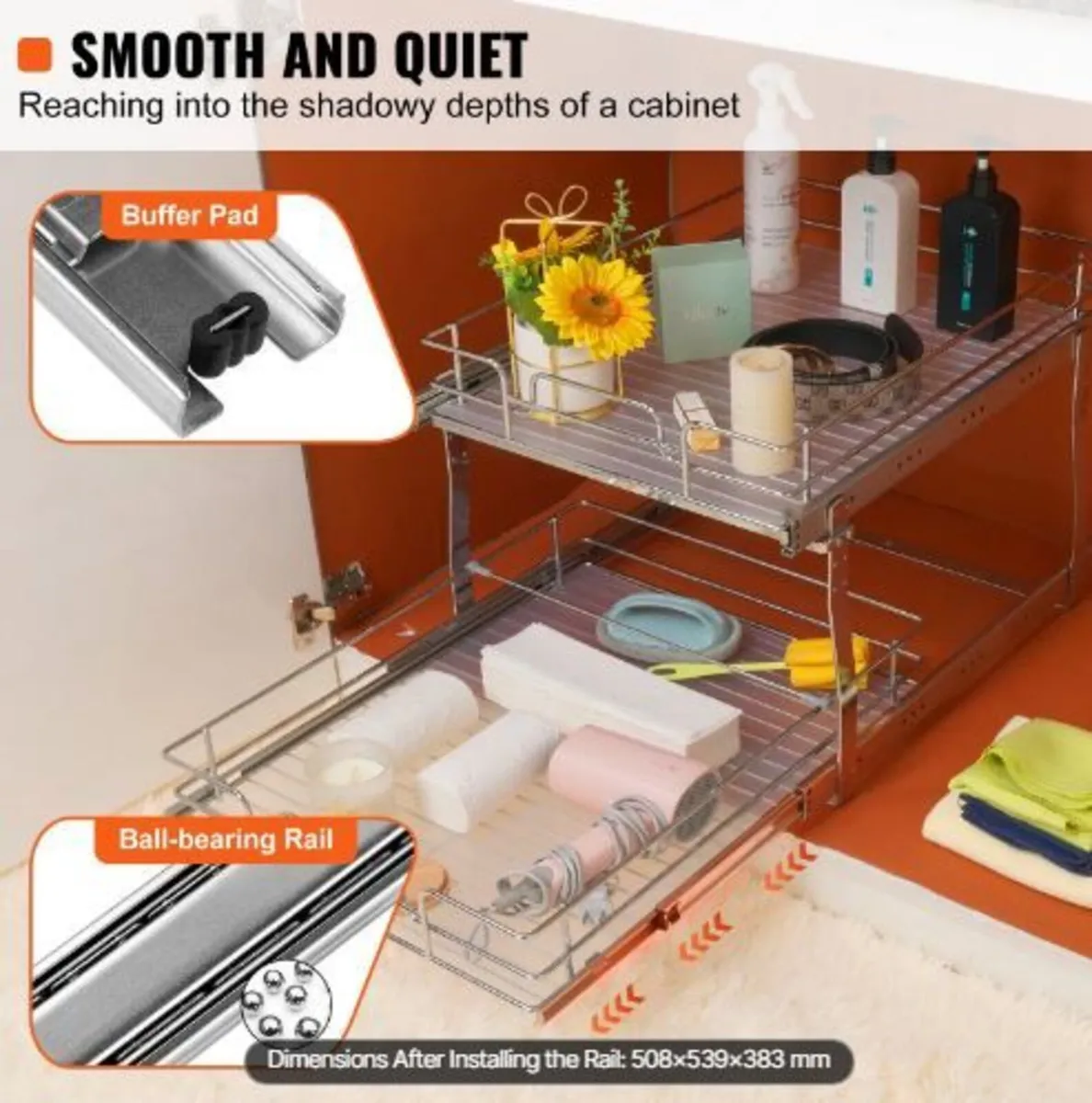 2 Tier 20"Wx21"Dx15"H Pull Out Cabinet - Image 3