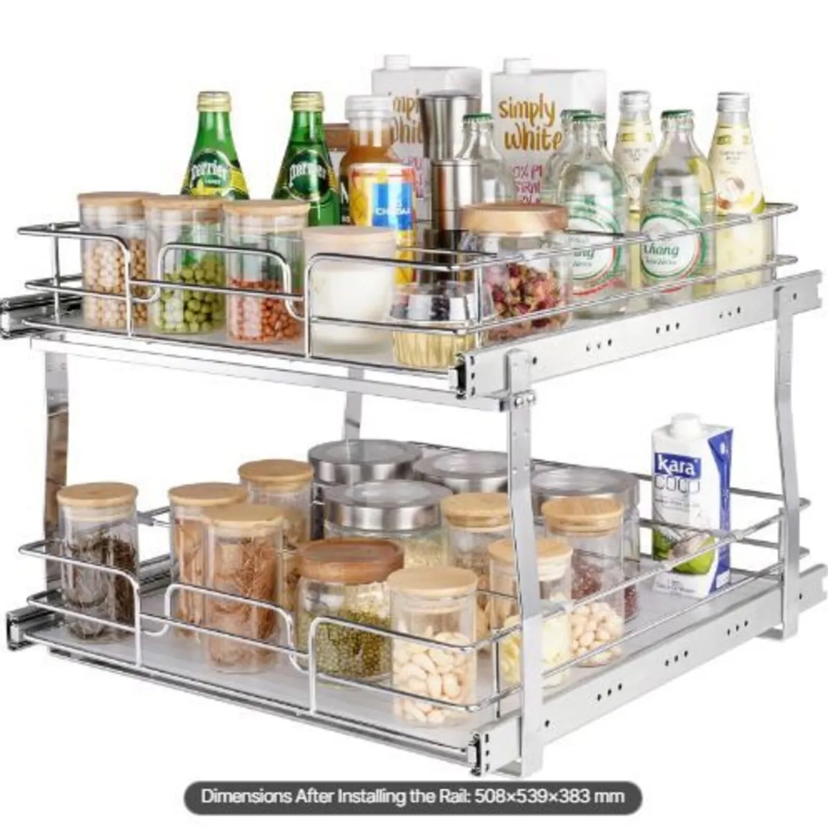 2 Tier 20"Wx21"Dx15"H Pull Out Cabinet - Image 4