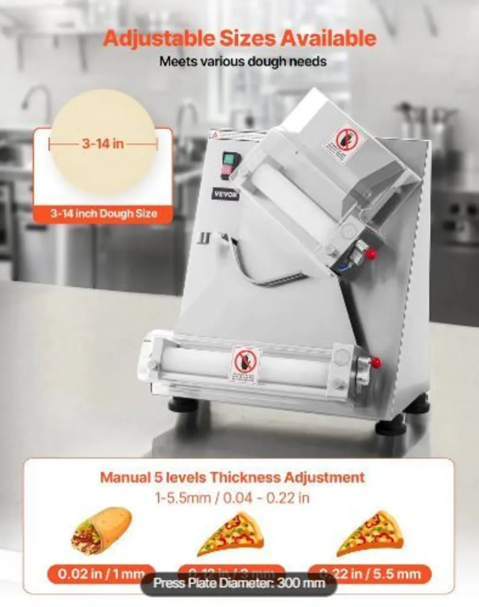 Pizza Dough Roller Sheeter, 3-14 Inch - Image 1