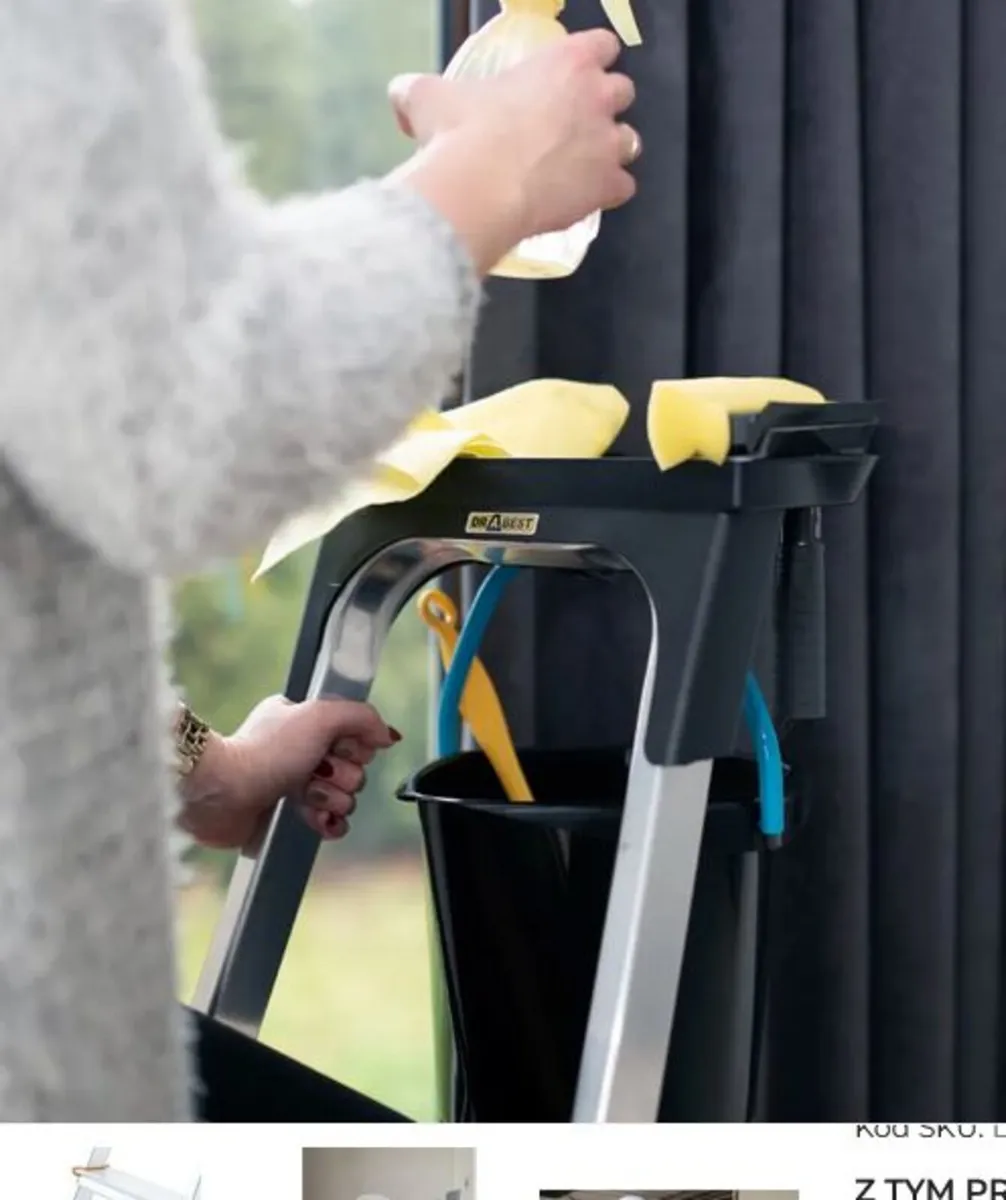 PRO Aluminum Ladder with 8-Step Shelf - Image 2