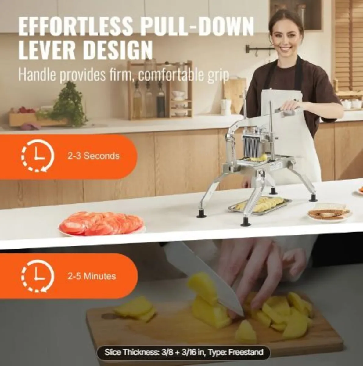 ommercial Vegetable Slicer, 3/8 and 3/16 inch - Image 4