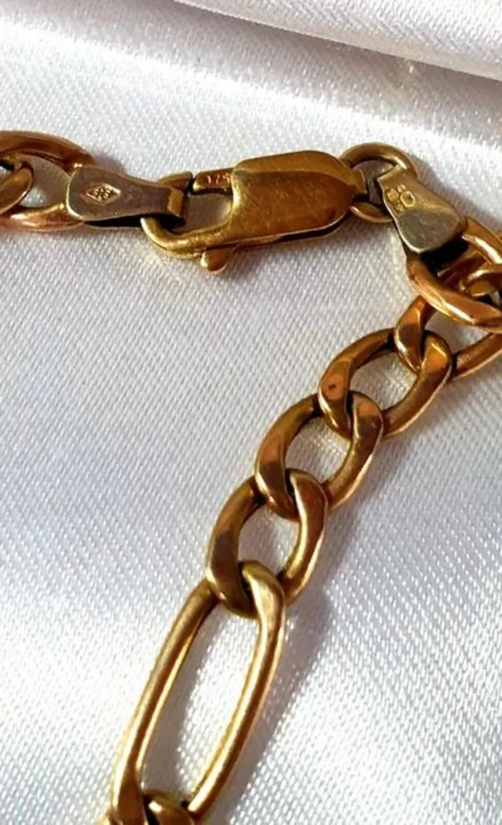Vintage 9ct Gold 20" Figaro Chain - Image 2
