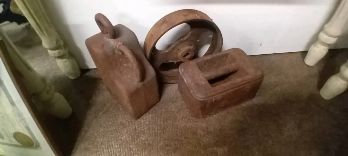 Antique 56lb Weights - Image 1