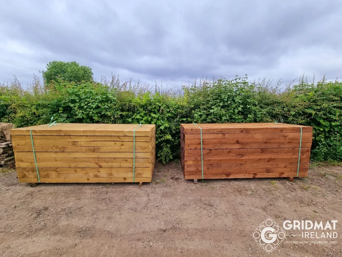 Brown Treated Railway Sleepers - Image 2