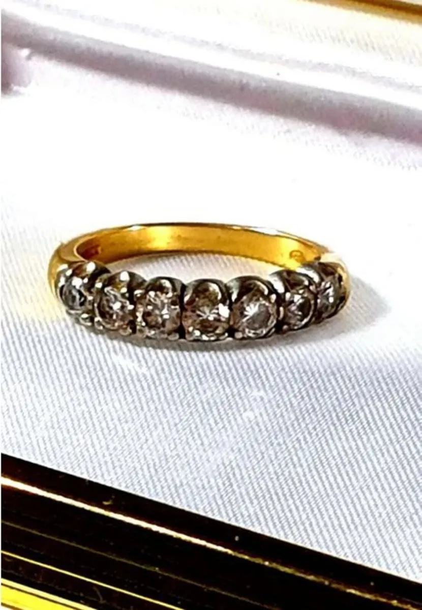 Victorian 18ct Gold Diamond Ring - Image 1