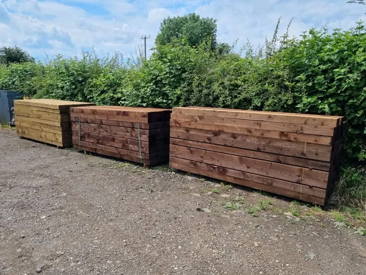Brown Treated Railway Sleepers - Image 4