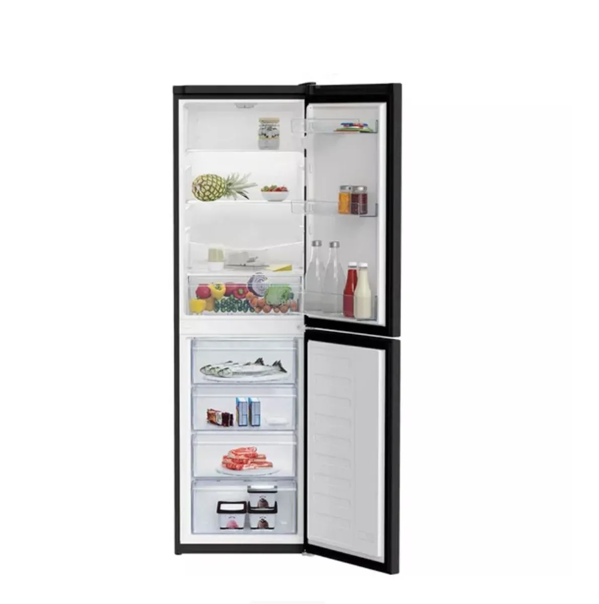 Beko 50/50 Fridge Freezer (270 liters) - Black - Image 2