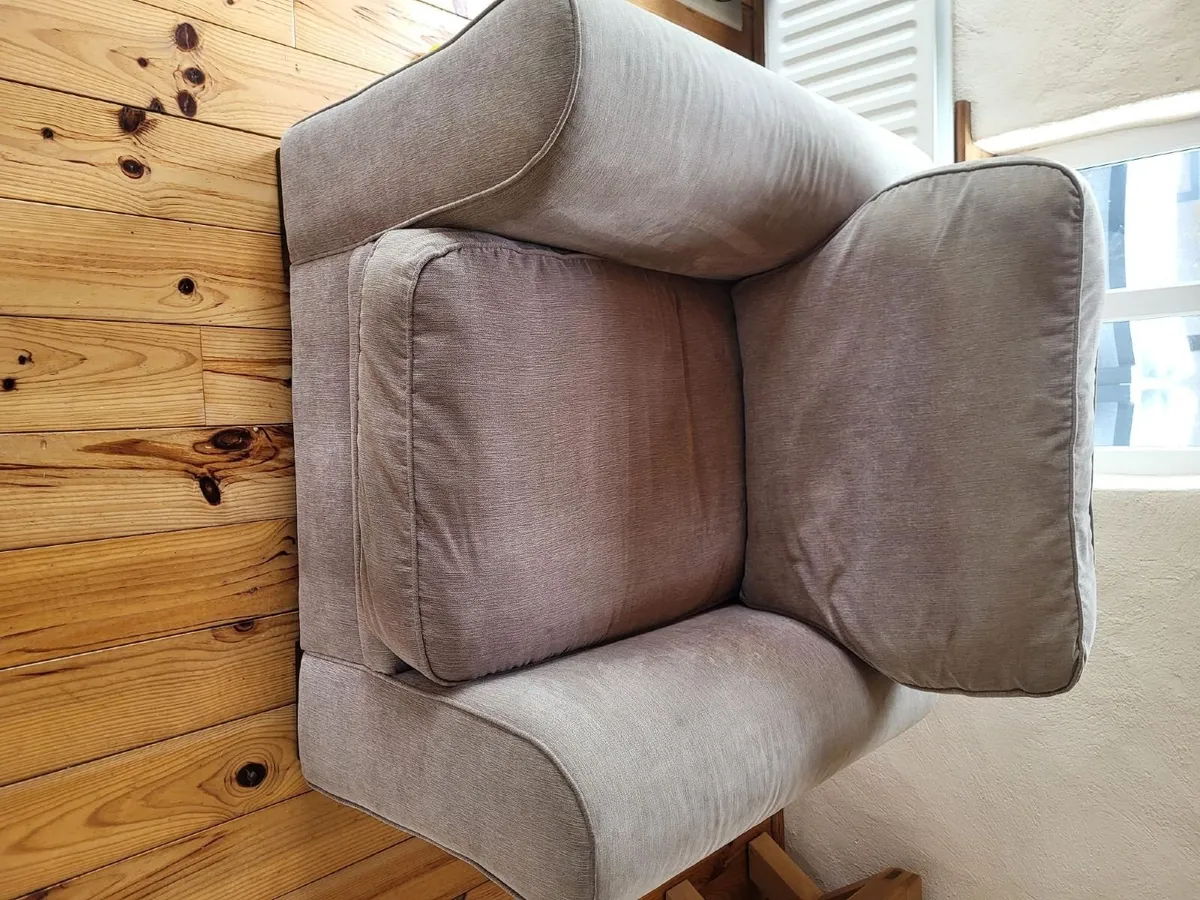 Sofa Set, 4 Seater, 3 Seater, Armchair, Footstool - Image 3